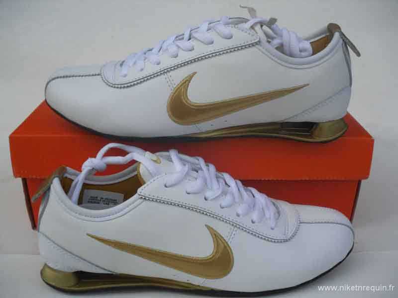 Nike Shox R2 Or Blanc